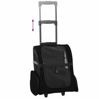 Huisdierentrolley 3-in-1 48x32x57 cm oxford stof zwart 7