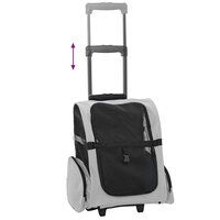 Huisdierentrolley 3-in-1 48x32x57 cm oxford stof grijs 7