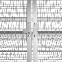 Konijnenhok 403,5x80,5x71 cm gegalvaniseerd staal grijs 5