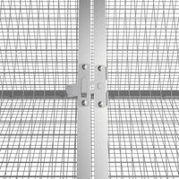 Konijnenhok 504,5x80,5x71 cm gegalvaniseerd staal grijs 5