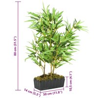 Kunstplant bamboe 500 bladeren 80 cm groen 5