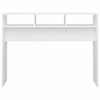 Wandtafel 105x30x80 cm bewerkt hout wit 5