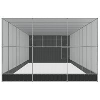 Voli&egrave;re met verlengstuk 1118x303x216 cm staal zilverkleurig 4