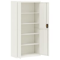 Archiefkast 90x40x220 cm staal wit 9
