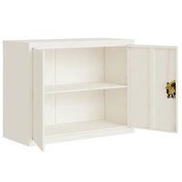 Archiefkast 90x40x70 cm staal wit 4