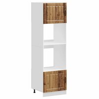 Ovenkasten 2 st Lucca bewerkt hout oud houtkleurig 2