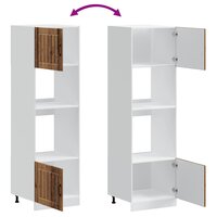 Ovenkasten 2 st Lucca bewerkt hout oud houtkleurig 8