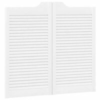 Draaideuren louvre design 2 paar 90x80 cm wit 4