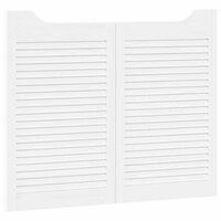 Draaideuren louvre design 2 paar 80x100 cm wit 5