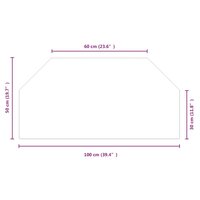 Glasplaat openhaard zeshoekig 100x50 cm 9