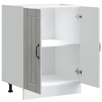 Spoelbakonderkast Lucca bewerkt hout betongrijs 5