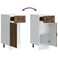 Keuken onderkast Lucca bewerkt hout gerookt eikenkleurig 9