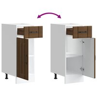 Keuken onderkast Lucca bewerkt hout bruin eikenkleur 9