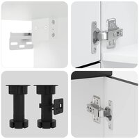 7-delige Keukenkastenset Kalmar bewerkt hout zwart 7