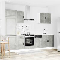 7-delige Keukenkastenset Porto bewerkt hout betongrijs 3