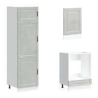 7-delige Keukenkastenset Porto bewerkt hout betongrijs 5