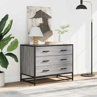 Ladekast 70x41x56 cm bewerkt hout grijs sonoma eikenkleurig 3