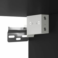 Wandkast 80x15x80 cm bewerkt hout zwart 7