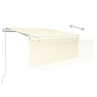 Luifel automatisch uittrekbaar rolgordijn 3,5x2,5 m cr&egrave;mekleur   4