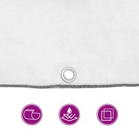 Doorzichtig zeildoek met zeilringen 2x4 m polyethyleen 9