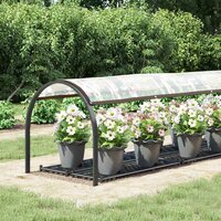 Doorzichtig zeildoek met zeilringen 1x4 m polyethyleen 2