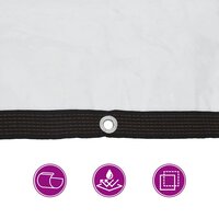 Doorzichtig zeildoek met zeilringen 1x4 m polyethyleen 9