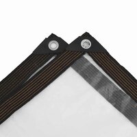 Doorzichtig zeildoek met zeilringen 2x4 m polyethyleen 6