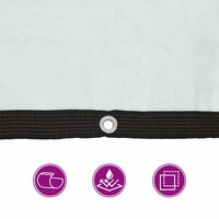 Doorzichtig zeildoek met zeilringen 2x4 m polyethyleen 9