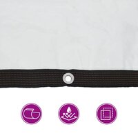 Doorzichtig zeildoek met zeilringen 2x6 m polyethyleen 9