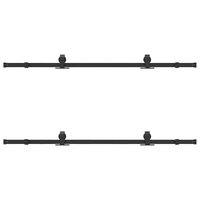 Doos met onderdelen voor schuifdeur 183 cm staal zwart 6