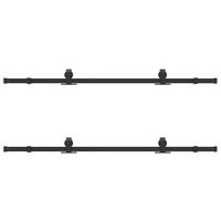 Doos met onderdelen voor schuifdeur 366 cm staal zwart 5