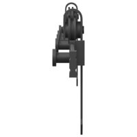 Doos met onderdelen voor schuifdeur 152,5 cm staal zwart 6