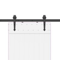 Doos met onderdelen voor schuifdeur 152,5 cm staal zwart 8