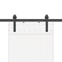 Doos met onderdelen voor schuifdeur 152,5 cm staal zwart 8