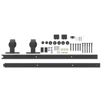 Doos met onderdelen voor schuifdeur 183 cm staal zwart 5