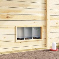 Kippennestkast 3 compartimenten wandmontage gegalvaniseerd staal 3