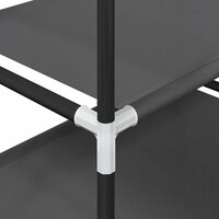 Schoenenrek 4-laags 44x28x77 cm nonwoven stof zwart 8