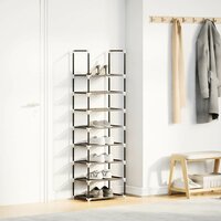 Schoenenrek 8-laags 44x28x145 cm nonwoven stof zwart 3