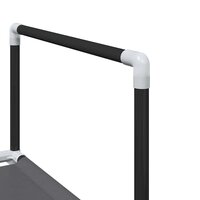 Schoenenrek 8-laags 44x28x145 cm nonwoven stof zwart 8