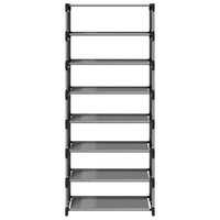 Schoenenrek 8-laags 54x28x124 cm nonwoven stof grijs 5