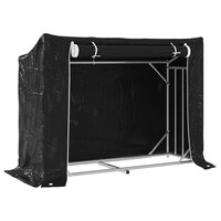Haardhoutrek met regenhoes 151x60,5x110,5 cm staal 2