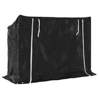 Haardhoutrek met regenhoes 151x60,5x110,5 cm staal 5