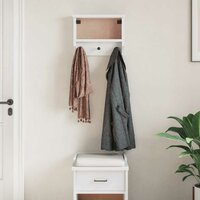 Wandkapstok SANDNES wit 45x12x35 cm massief grenenhout 4