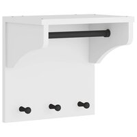 Wandkapstok SANDNES wit 43x30x42 cm massief grenenhout 2