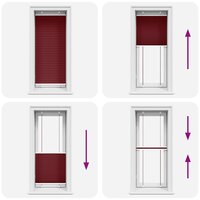 Pliss&eacute; rolgordijn 55x100 cm stofbreedte 54,4 cm bordeauxrood 7