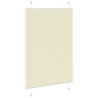 Pliss&eacute; rolgordijn 100x100 cm stofbreedte 99,4cm polyester cr&egrave;me 4