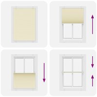 Pliss&eacute; rolgordijn 100x100 cm stofbreedte 99,4cm polyester cr&egrave;me 5