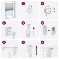 Pliss&eacute; rolgordijn 60x100 cm stofbreedte 59,4 cm polyester 5