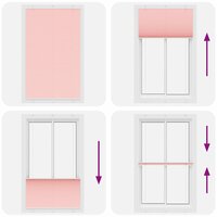 Pliss&eacute; rolgordijn 115x200cm stofbreedte 114,4cm polyester roze 7