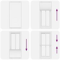 Pliss&eacute; rolgordijn 95x200 cm stofbreedte 94,4 cm polyester wit 7